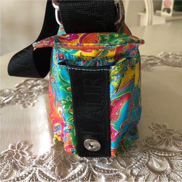 Ralph Lauren,psychedelic multicolor Baguette Purse Small barrel Shoulder/handbag - Picture 4 of 13